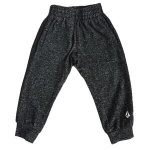 VOLCOM Boys Toddler Sweatpants Size 2T Black Heather Joggers